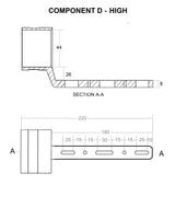 4AW Bipod Mount (Component D)