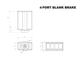 BLANK 4AW Muzzle Brake 4 port