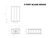 BLANK 4AW Muzzle Brake 5 port